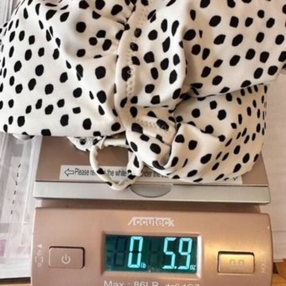 Old Navy Womens S Tall Cheetah Polka Dot One-Piece Swimsuit Ruffles UPF - Picture 12 of 12